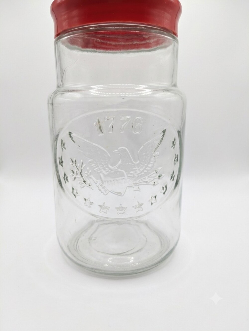 1976 Maxwell House x Anchor Hocking Bicentennial Glass Jar with Red Lid (1976) - Picture 2 of 7